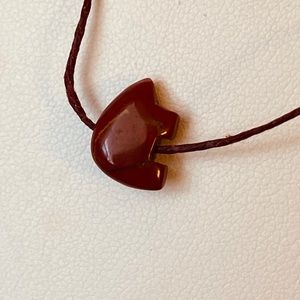 Zuni Carved Bear Fetish Necklace